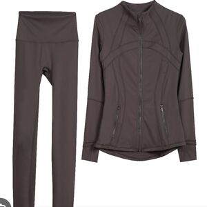 Women's Define Slimming Yoga Athletic Set - Expresso